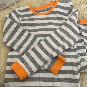 Grey & White pajama set.